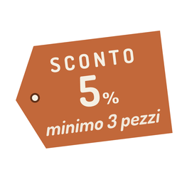 Extra sconto del 5% con l'acquisto di 3 pezzi assortiti