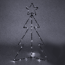 ALBERO DI NATALE LUMINOSO 3D LUCE FREDDA 5M+40CM, IP44 INT/EST