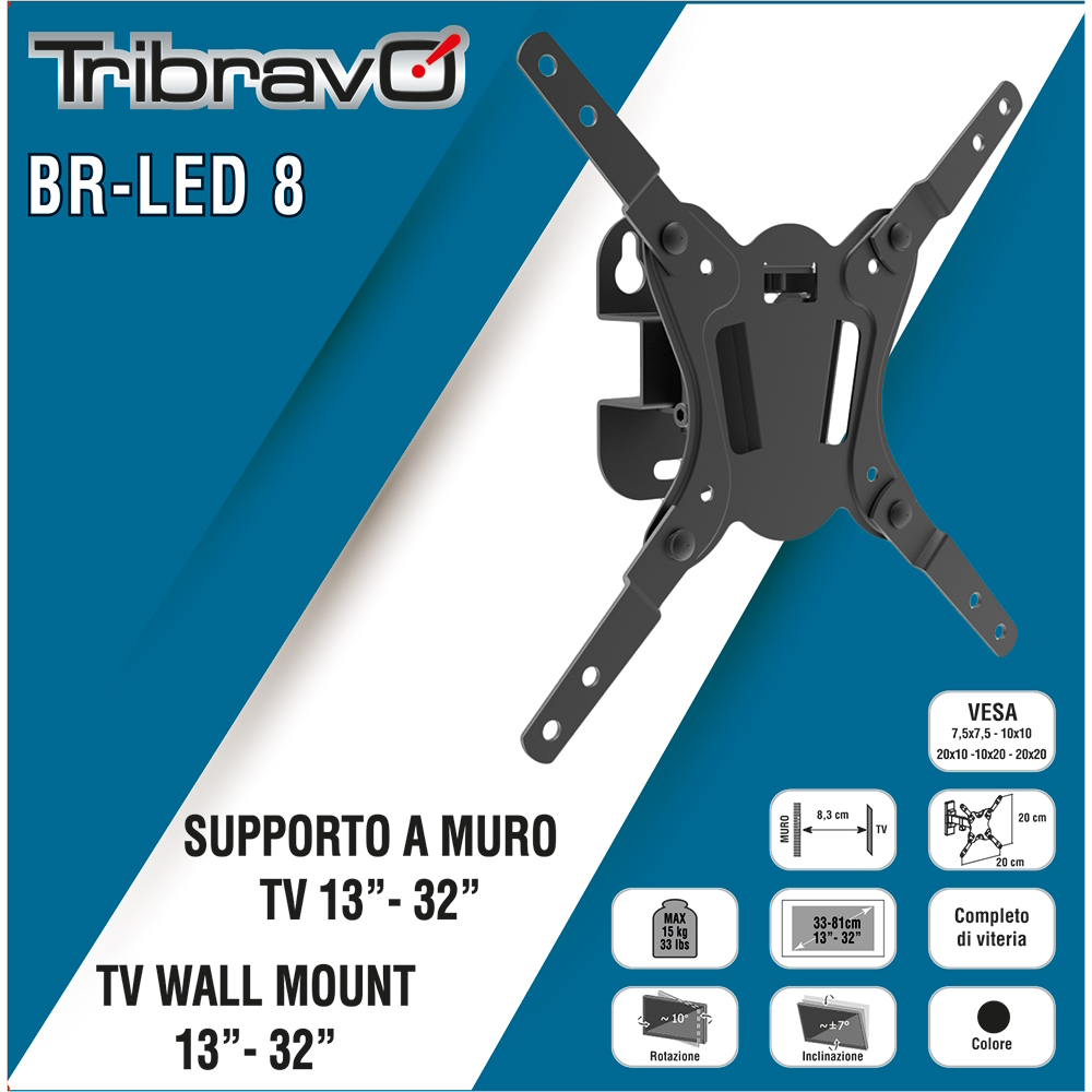 92402651 SUPPORTO DA PARETE PER TELEVISORI LCD DA 13" A 32"