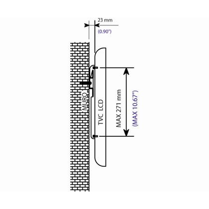 92402574 SUPPORTO FISSO PARETE 32 - 60 LCD O PLASMA BRAVO