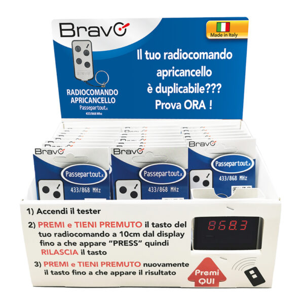 90502199 RADIOCOMANDO UNIVERSALE AUTOAPP.RADIOFREQ. 433/868 MHZ BRAVO