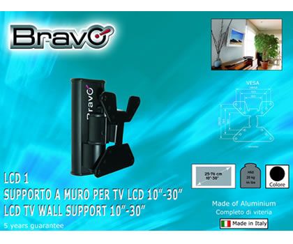 92402554 LCD1 NERO SUPPORTO TV 10-30 BRAVO