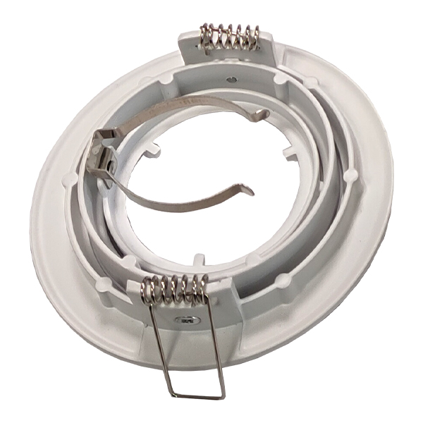 PORTA LAMPADA ORIENTABILE ROTONDO BIANCO