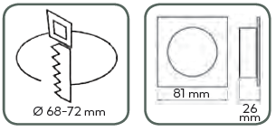 PORTA LAMPADA ORIENTABILEQUADRATO BIANCO