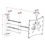92402621 LCD10 NERO SUPPORTO TV 23-40 BRAVO