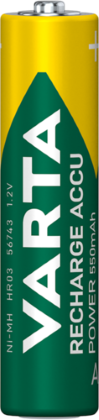 PILE VARTA RICARICABILE MINISTILO AAA 1.2V 550MAH NI-MH BL. 4 56743101404