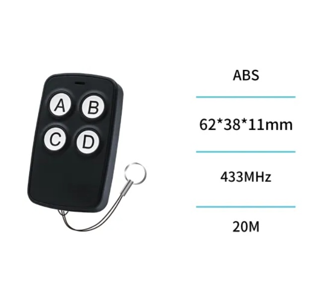RADIOCOMANDO UNIVERSALE  433MHZ 20M NE
