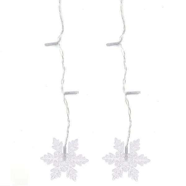 TENDA COLL. GHIACCIOLO ONDULATO CON FIOCCO DI NEVE RGBY 3M*0.7M 12 FILI  INT/EST