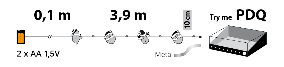 CATENA DECORATA D4 40 MICROLED 2XAA 4M PDQ