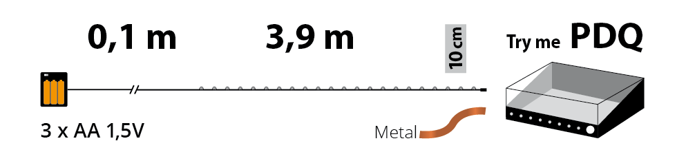 CATENA 40 MICROLED 3XAA 4M PDQ