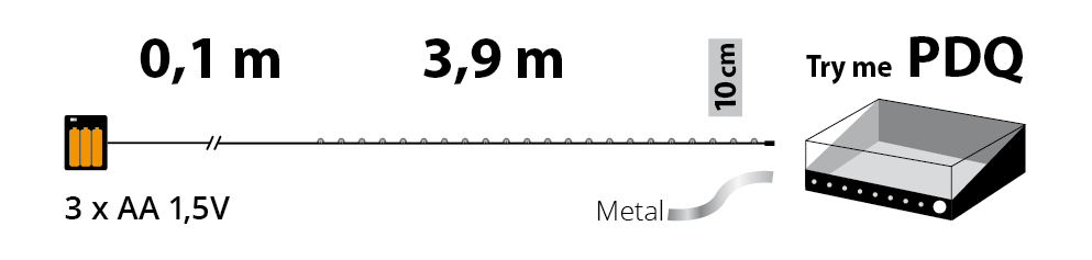 CATENA 40 MICROLED 3XAA 4M PDQ
