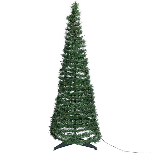 ALBERO DI NATALE LUMINOSO PIEGHEVOLE, BIANCO FREDDO 1.2M