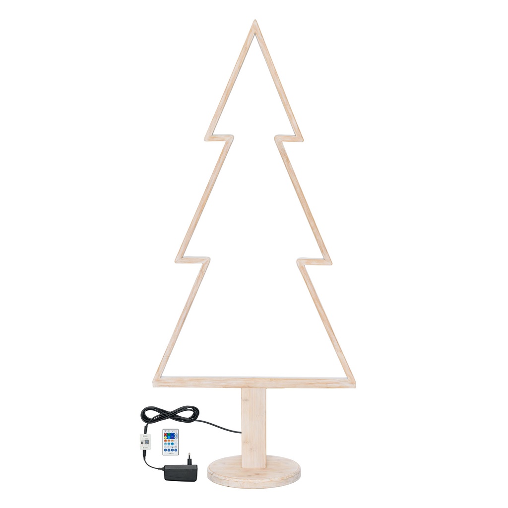ALBERO NATALE ABETE C/BASE H145 SMART LED