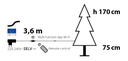 ALBERO NATALE ABETE C/BASE H170 SMART LED