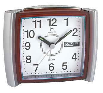 SVEGLIA QUARZO ANALOGICA CON CALENDARIO ROSSO LOWELL