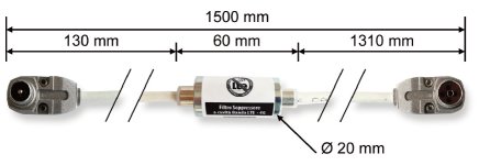 CAVO ANTENNA LTE CON FILTRO INTEGRATO 1,5MT. CON CONNETTORI M/F IN PRESSOFUSI
