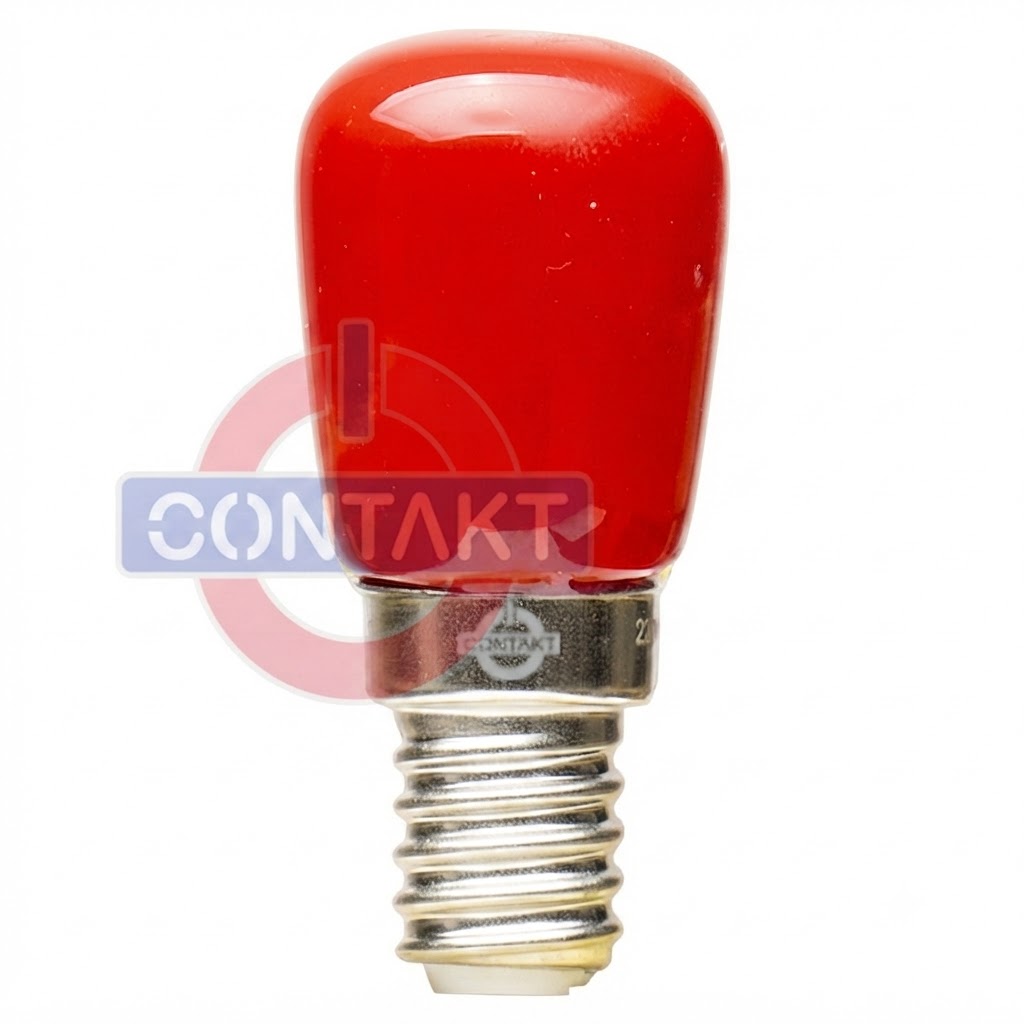 LAMPADA LED CONTAKT 1W 80LM E14 26X57MM 230V 20000H ROSSO