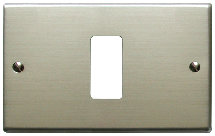 PLACCA FAEG ALLUMINIO ANODIZZATO PAGLIERINO TIPO BTICINO MAGIC 1 POSTO