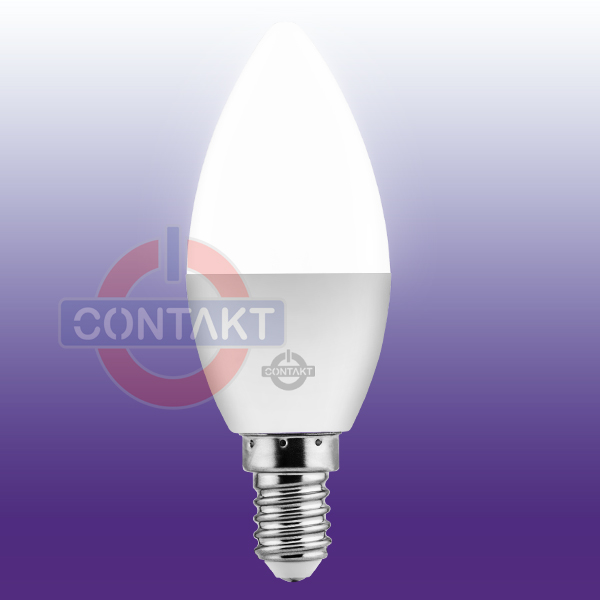 LAMPADA LED CONTAKT OLIVA C37 ALTA EFFICIENZA 6W 560LM E14 3000K 30000H