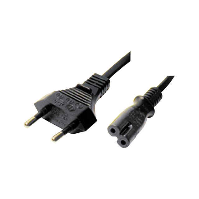 CAVO ALIMENTAZIONE DA SPINA 10A 2 POLI EUROPEA A PRESA IEC320 C7 - 1.5MT.
