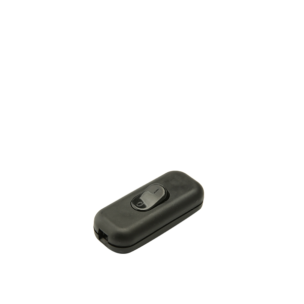 INTERRUTTORE FAI PASSANTE BIPOLARE 2A 250V TASTO A BILANCIERE NERO 