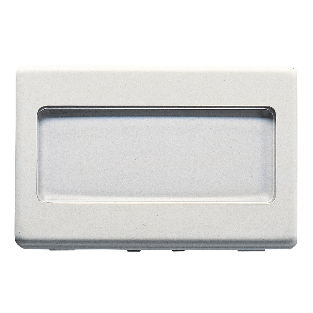 FRUTTO GEWISS PULSANTE CON TARGA PORTA NOME SERIE SYSTEM WHITE 3 POSTI