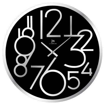 OROLOGIO PARETE VETRO TONDO 38CM NERO  LOWELL