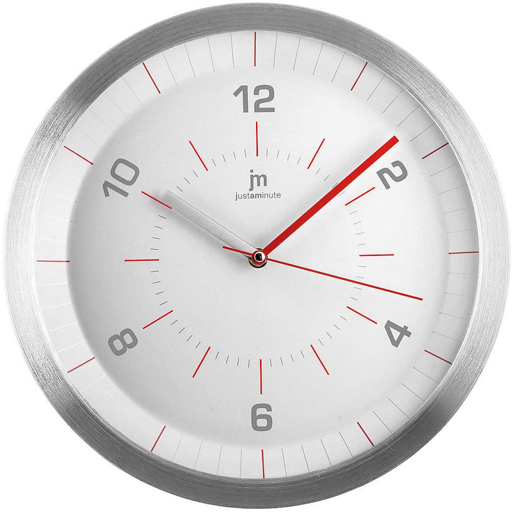 OROLOGIO PARETE QUARZO IN ALLUMINIO 35CM ROSSO LOWELL