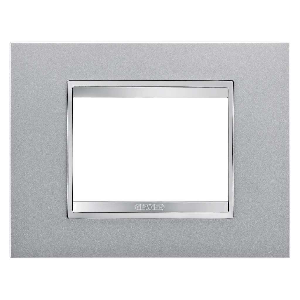 PLACCA LUX GEWISS TECNOPOLIMERO TITANIO SERIE CHORUSMART 3 POSTI