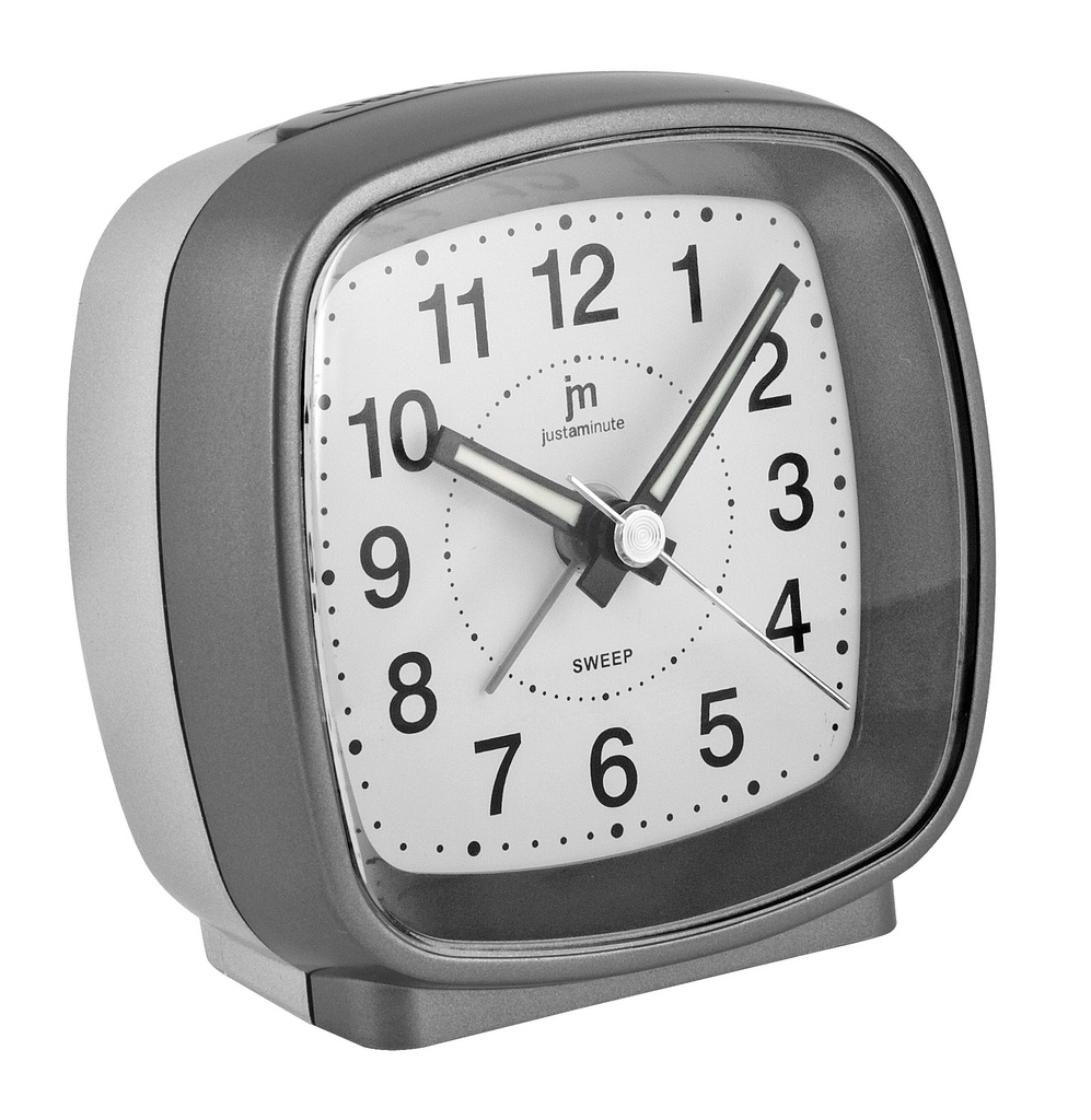 SVEGLIA QUARZO MOVIMENTO CONTINUO GRIGIA LOWELL  **