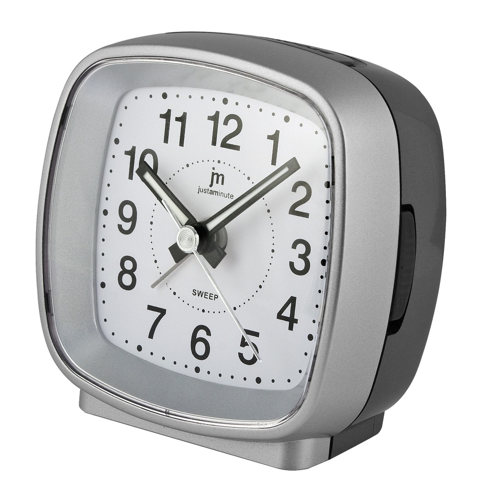 SVEGLIA QUARZO MOVIMENTO CONTINUO SILVER LOWELL  **