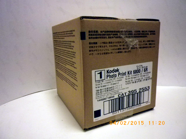 6850/6900/6800/605  THERMAL MEDIA KIT 6R 750CP 10X15 375CP 15X20 BOBINA KODAK