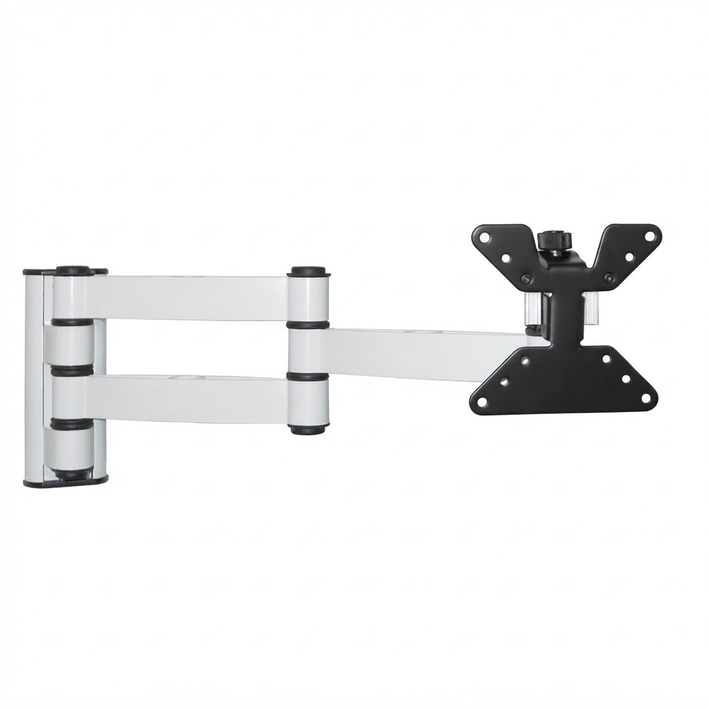 SUPPORTO TV A MURO BRAVO MODELLO LCD30 PER TV LCD DA 10" A 26" CON 3 SNODI COLORE BIANCO 