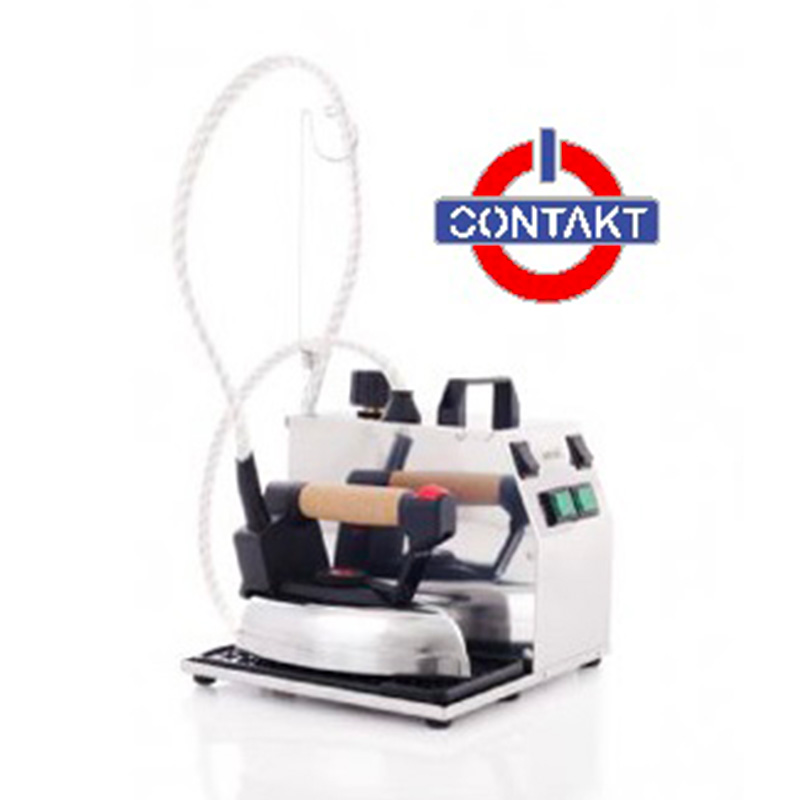 STIRATRICE ACCIAIO INOX CON FERRO PROFESSIONALE PIASTRA SATINATA CALDAIA  2 LITRI 