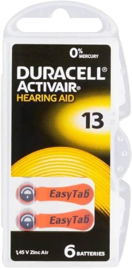 PILE DURACELL ACUSTICA  ZINCO ARIA  BL. 6 NEW DA230N/DA10N