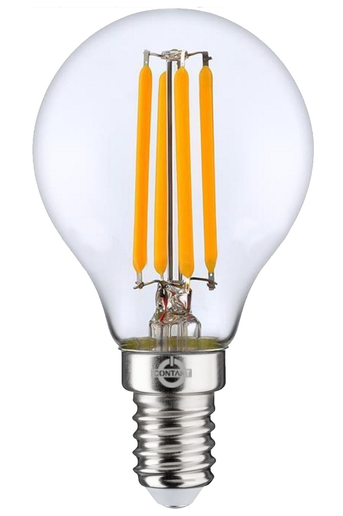 LAMPADA LED FILO CONTAKT SFERA G45  ALTA EFFICIENZA 4W 470LM E14 CHIARA 2700K