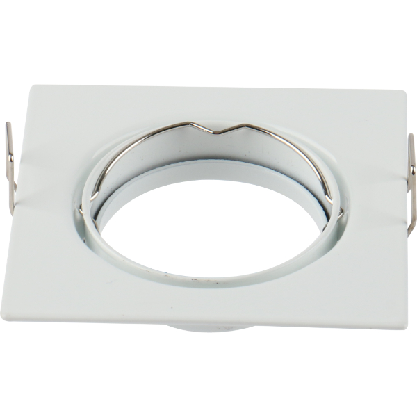 PORTALAMPADA M.C. ELETTRICI DA INCASSO ORIENTABILE QUADRATO BIANCO