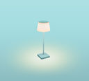 LAMPADA LED CENTURY DA TAVOLO MODELLO  MARGO' 4W 3000K IP54 DIMMERABILE RICARICABILE TURCHESE