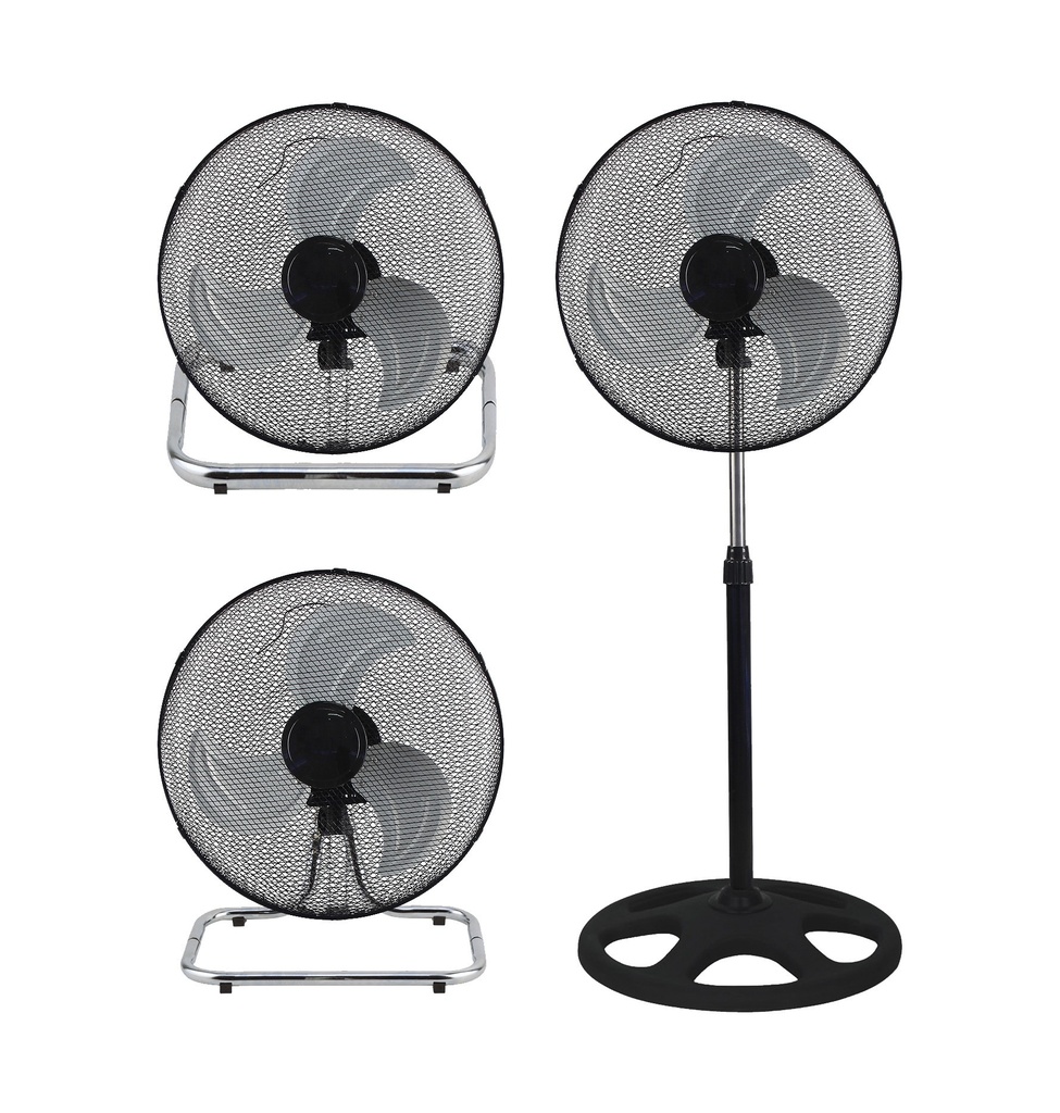 VENTILATORE A PIANTANA VINCO 3IN1 Ø45CM. - ALTEZZA 150CM POTENZA 90W 3 VELOCITA' 