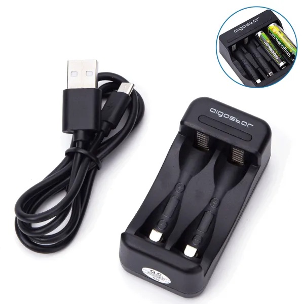 CARICABATTERIE 2 (AA/AAA)  1.2V  USB 1A