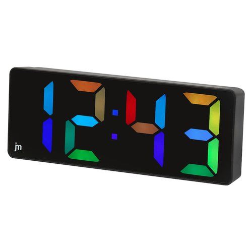 SVEGLIA DIGITALE LED NERO USB