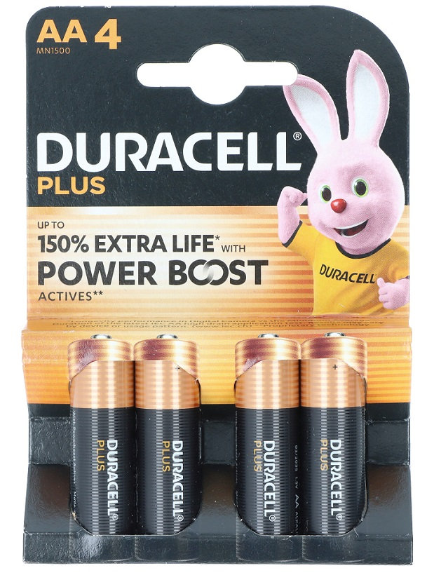 PILE DURACELL ALKALINE STILO POWER BOOST AA BL. 4