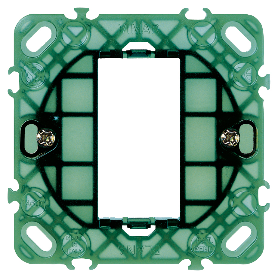 SUPPORTO VIMAR PER SCATOLA TONDA CON GRIFFE SERIE PLANA 1 POSTO