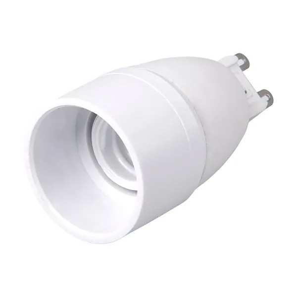 ADATTATORE FAI PORTALAMPADA DA SPINA G9 A PRESA E14 BIANCO TERMOPLASTICO