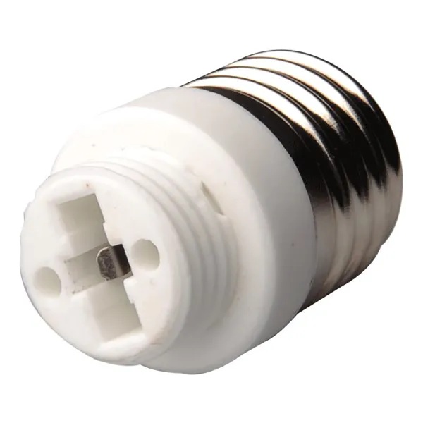 ADATTATORE FAI  PORTALAMPADA DA SPINA E27 A PRESA G9 BIANCO TERMOPLASTICO