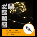 CATENA LUMINOSA CON FILO IN RAME E PVC 2700K 20M IP44 INT/EST