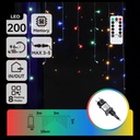 TENDA A ONDA RGBY, 3M+3M*1M, 200LED, 30 FILI, COLL. IN SERIE IP44 30 STRISCE