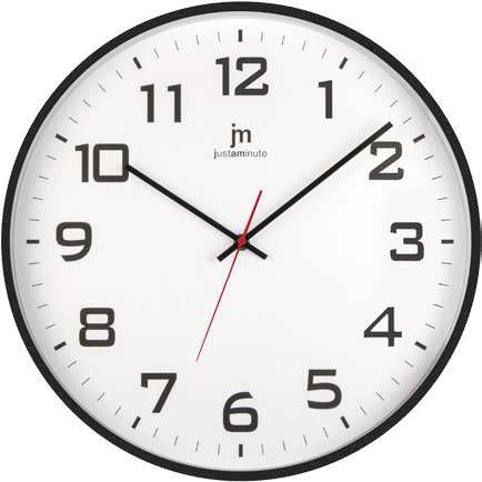 OROLOGIO DA PARETE QUARZO D.40 IN ABS NERO