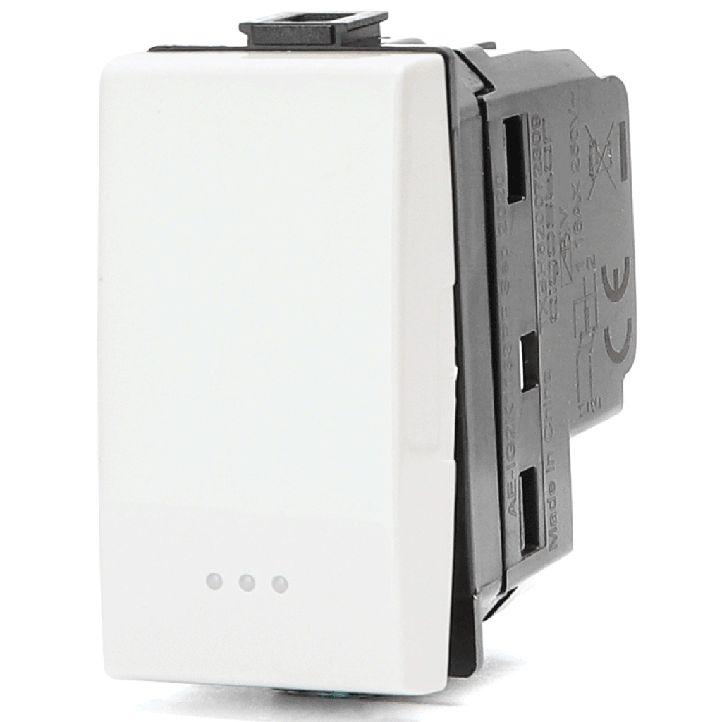 FRUTTO CONTAKT  INVERTITORE  SINGOLO  250V TIPO BITICINO MATIX 