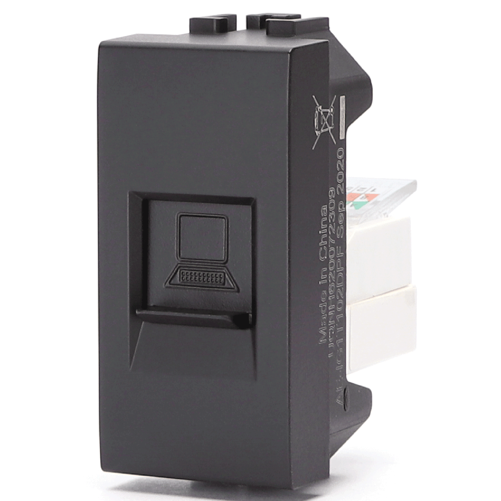 FRUTTO CONTAKT  CON PRESA ETERNET DA INCASSO  250V TIPO BTICINO LIVING - INTERNATIONAL 